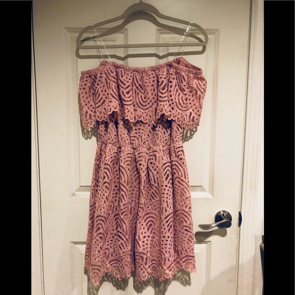 Off the shoulder lace dress
